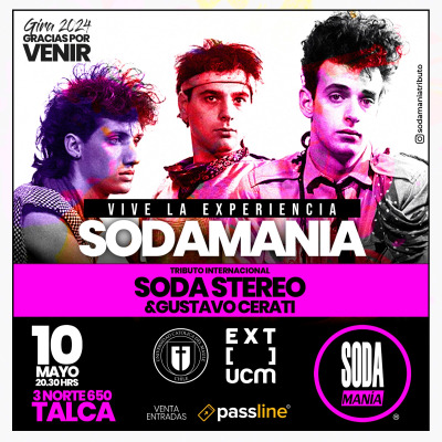 Sodamanía Tributo a Gustavo Cerati y Soda Stereo.