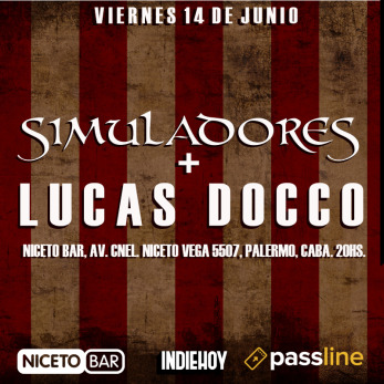 Lucas Docco + Simuladores en Niceto Bar