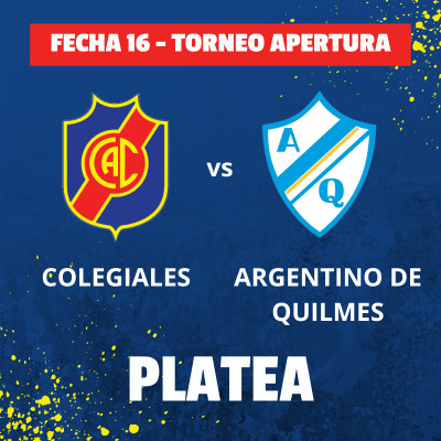 COLEGIALES VS ARGENTINO DE QUILMES - FECHA 16 - PLATEA
