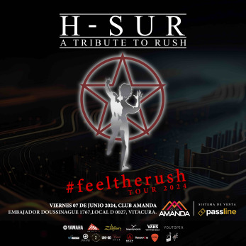RUSH - TRIBUTO H-SUR - FEEL THE RUSH TOUR 2024 ★ VIERNES 7 DE JUNIO ★ CLUB AMANDA
