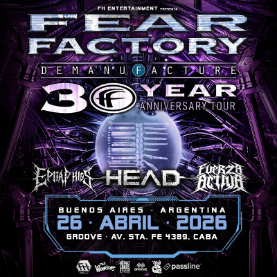 FEAR FACTORY en Argentina - Demanufacture 30 Year Anniversary Tour