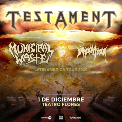 Testament + Municipal Waste + Immolation - 1 Diciembre 2026