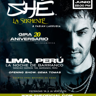 SHÉ EN LIMA PERÚ GIRA 20 ANIVERSARIO LATAM