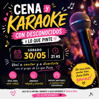 Cena y karaoke con desconocidos - LQP