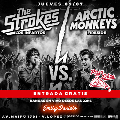Arctic Monkeys vs The Strokes en Emily Daniels