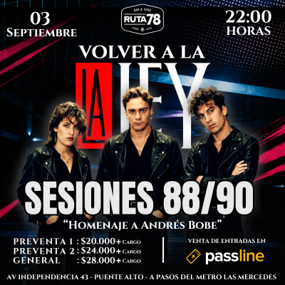 Volver a La Ley - Sesiones 88/90 en Ruta 78