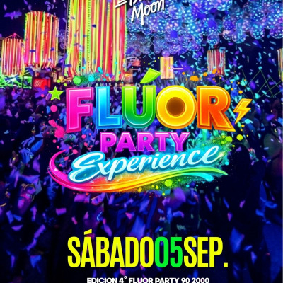 FLUOR PARTY (Edición N°4) 🌈 FIESTA 90-2000 con 🎛️DJ Pinky By Blue Moon Coquimbo📍🌖