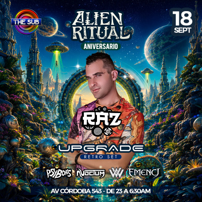 Viernes 18/09 ANIVERSARIO de ALIEN RITUAL