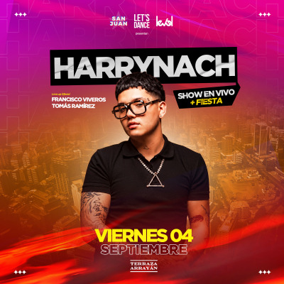 ★ Terraza Arrayán presenta: Harry Nach ★ Viernes 5 de Septiembre ★