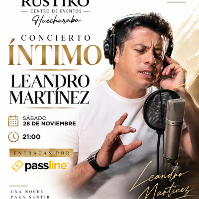 Afiche de Concierto íntimo Leandro Martínez en Rustiko huechuraba