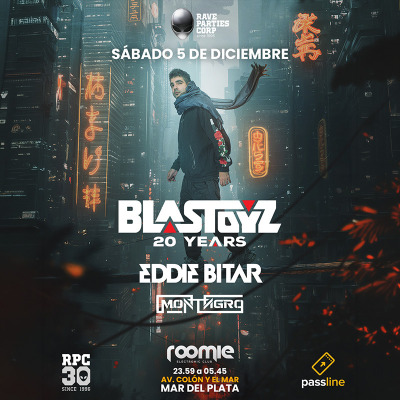 🔥 SÁBADO 5 DE DICIEMBRE — BLASTOYZ + EDDIE BITTAR + MONTENEGRO