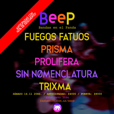 BeeP: Bandas en el Panda - 14 de noviembre de 2026