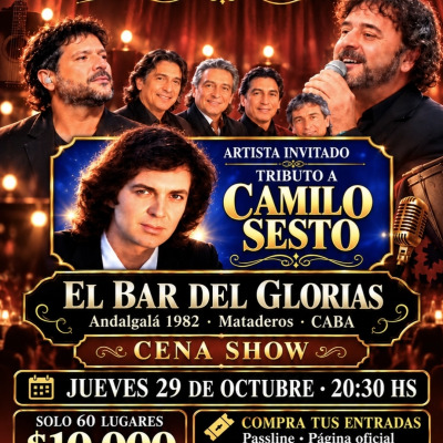 TRIBUTO A JORGE ROJAS Y LOS NOCHEROS + ARTISTA INVITADO (TRIBUTO A CAMILO SESTO)