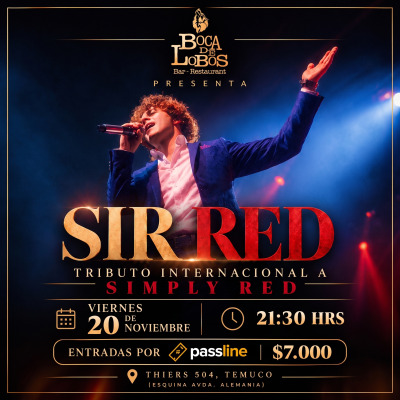 SIR RED, TRIBUTO A SIMPLY RED EN BOCA DE LOBOS, TEMUCO