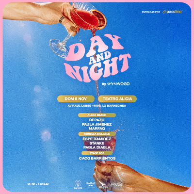 ☀️DAY and NIGHT ☀️ Dom 8 Noviembre 🌴 Teatro Alicia 🌴