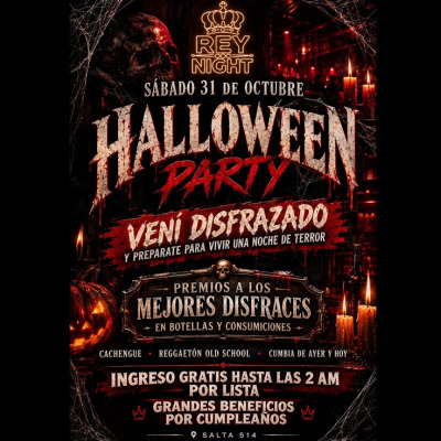 Rey Night Disco - Sabado 31 Octubre Halloween