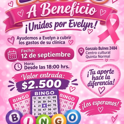 ¡A Jugar y Apoyar! Gran Bingo Solidario a Beneficio Evelyn Contreras
