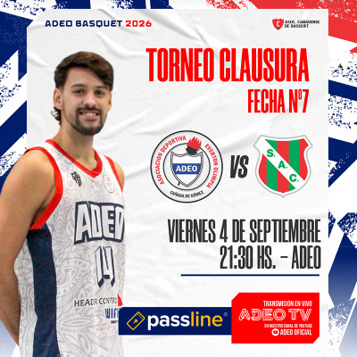 ADEO vs Sportivo A.C. | Fecha Nº 7 - Torneo Clausura ACB 2026
