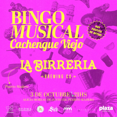 Bingo Musical de Cachengue Viejo en La Birrería | 3 de Octubre
