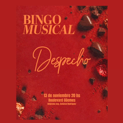 Bingo Musical de Despecho | 13 de noviembre 20 hs