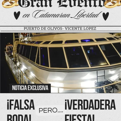 BODA FALSA en Catamarán