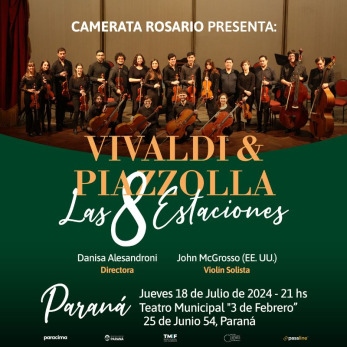 CAMERATA ROSARIO presenta Vivaldi & Piazzolla en Paraná