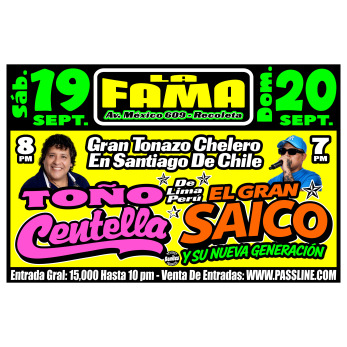 CENTELLA Y SAICO EN SANTIAGO DE CHILE