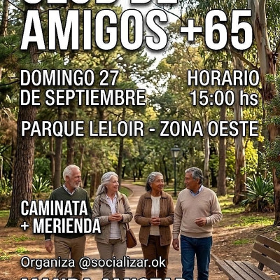 Club de amigos + 65. Caminata y merienda