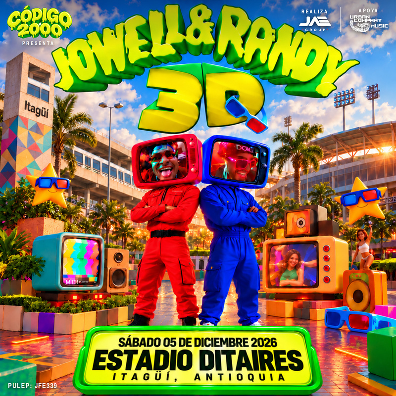 CODIGO 2000 PRESENTA: Jowell y Randy Concierto 3D