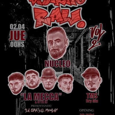 Distrito Raw Vol.2: ZONA SUR - Núcleo aka Tintasucia, La Mecca & TMS Dry Gin