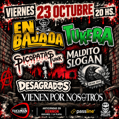EN BAJADA y TUKERA Juntos en Quilmes !!! (Vie 23 Oct - 20 hs.)