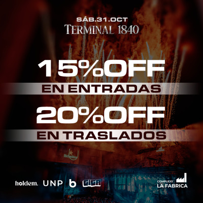 ENTRADAS Y DESCUENTOS TERMINAL HALLOWEEN EN LA FABRICA