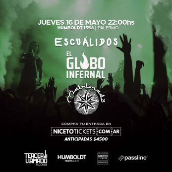 Escualidos + El globo Infernal + Maldonado en Humboldt | Niceto Club