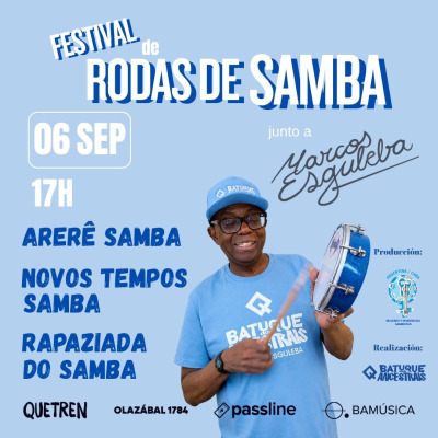 Esguleba en Argentina! Festival de Rodas de Samba junto a Marcos Esguleba.