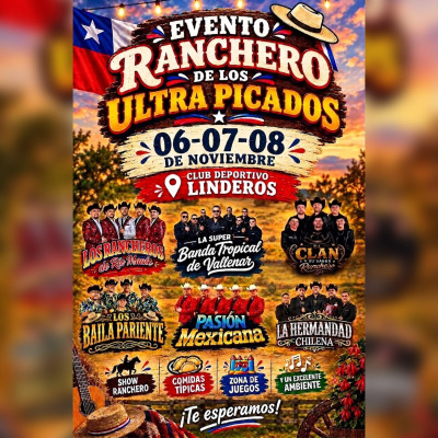 EVENTO RANCHERO DE LOS ULTRA PICADOS - VIERNES 6 NOV.