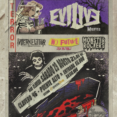 Evilive Tributo Misfits en Bar Clavero 46 Puente Alto