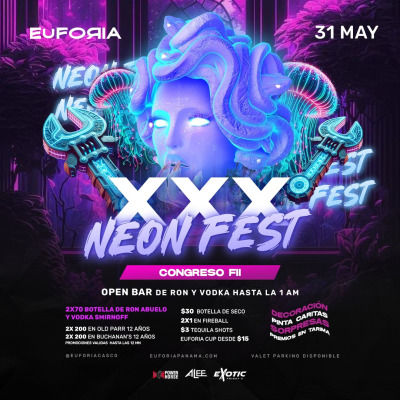 EXOTIC FRIDAYS  - XXX NEON FEST - @euforiacasco viernes