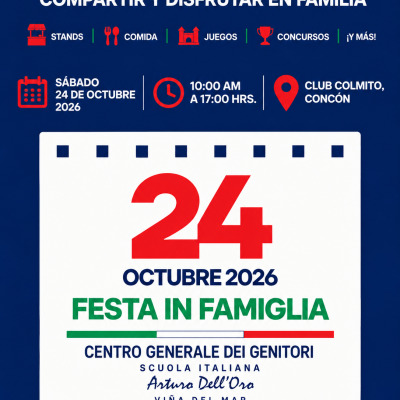 Festa in Famiglia 2026 CGG Scuola Italiana Arturo Dell\Oro Viña del Mar
