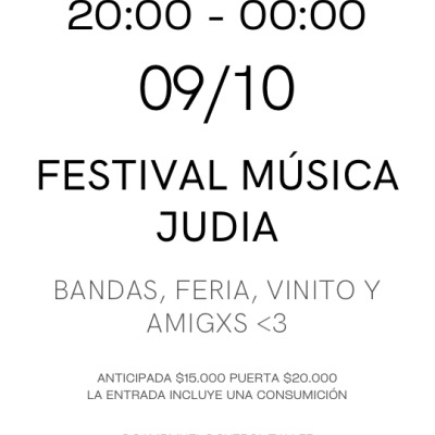FESTIVAL MÚSICA JUDÍA @campmuzi @overol.taller