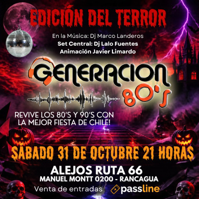 Fiesta Generación 80s - Edición del Terror