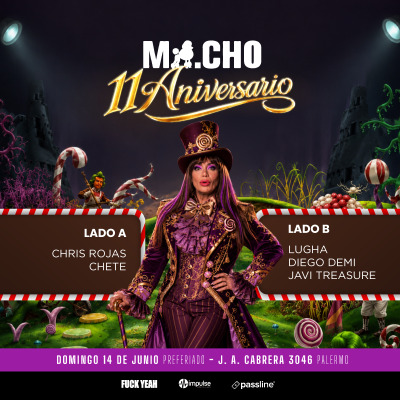 FIESTA MACHO ANIVERSARIO N11 DOMINGO 14 de junio