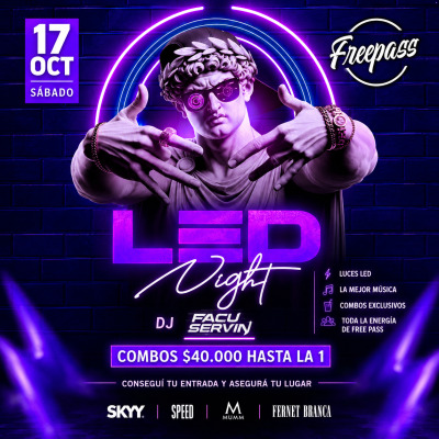 💜⚡ FREE PASS-LED NIGHT ⚡💜