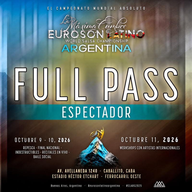 FULL PASS ESPECTADOR - EUROSON LATINO ARGENTINA 2026