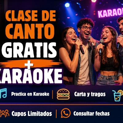 ¡GRATIS! Clase de Canto + Karaoke | Cupos Limitados