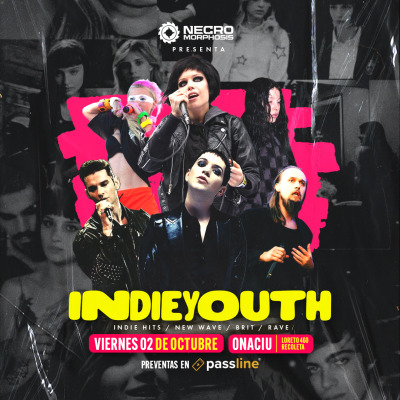 Afiche de INDIE YOUTH - Viernes 09 Octubre, ONACIU.