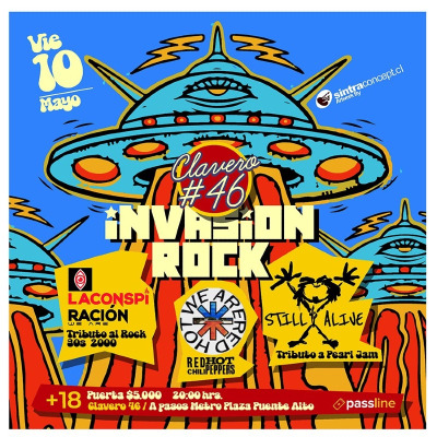 Invasión Rock Bandas Tributo Y Covers En Bar Clavero46