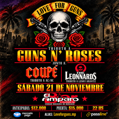LOVE FOR GUNS - Tributo a Guns N  Roses en El Amparo (Burzaco)