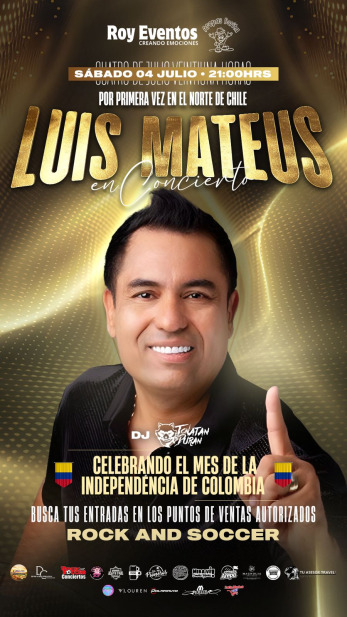 LUIS MATEUS EN CONCIERTO / POR PRIMERA VEZ EN EL NORTE DE CHILE