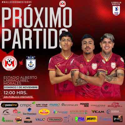Malleco Unido vs Naval de Talcahuano. LIGUILLA VUELTA