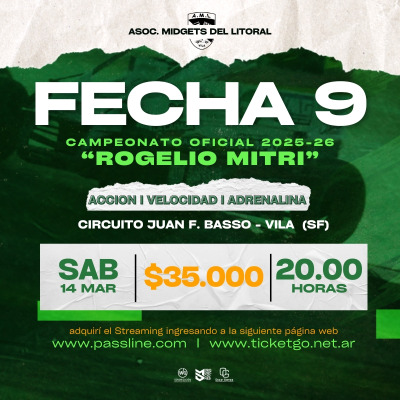 🔥 Midgets del Litoral en Vila – 9° Fecha del Torneo Oficial "Rogelio Mitri" I Copa Sancor Segu